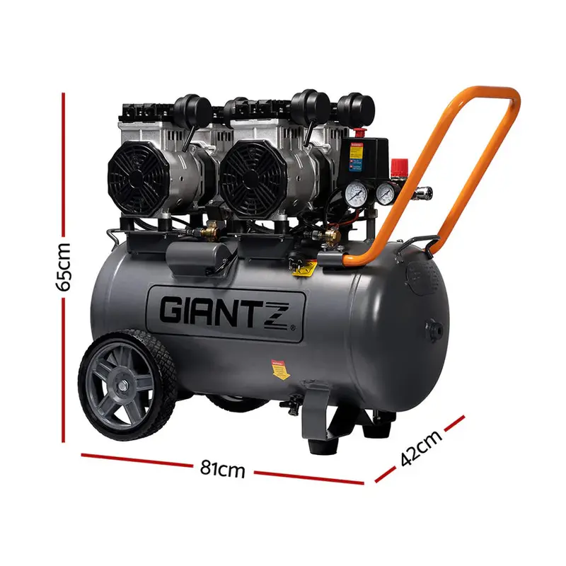 Przenośny kompresor powietrza bezolejowy Giantz 50L – wydajność 200 l/min, 3,0 KM, cicha praca
