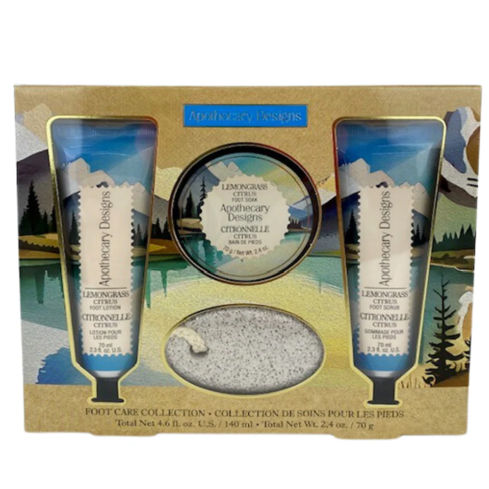 Foot Care Collection, Lemon Grass Citrus, 4pcs Set