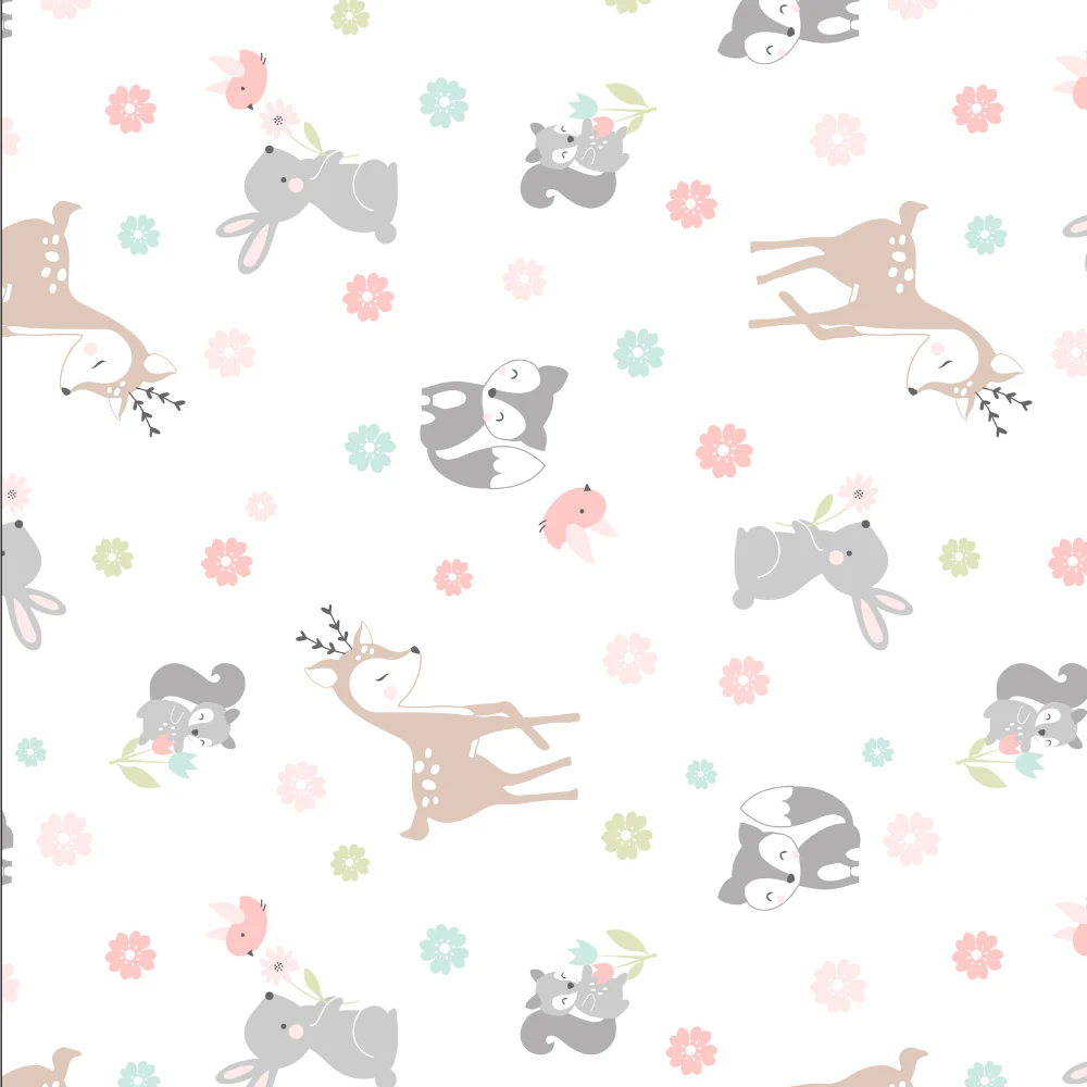 Formr Junior Reversible Cot Comforter, Woodland- 83x106cm