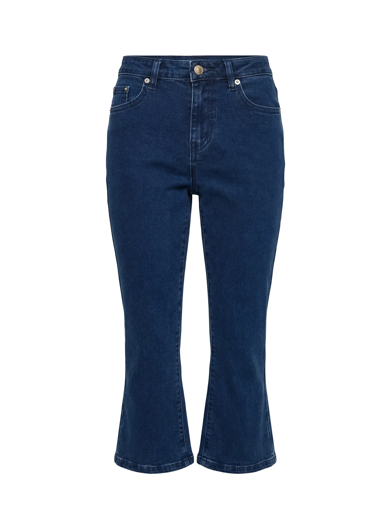 Kissimo Kick Flare Capri Pants Indigo Blue