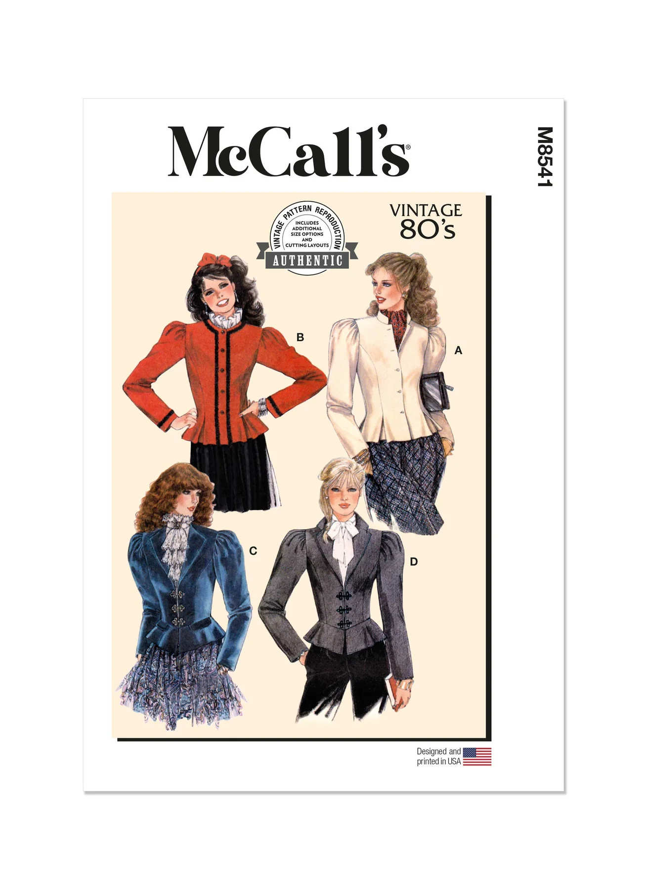 McCall’s Pattern M8541 Misses’ Jacket