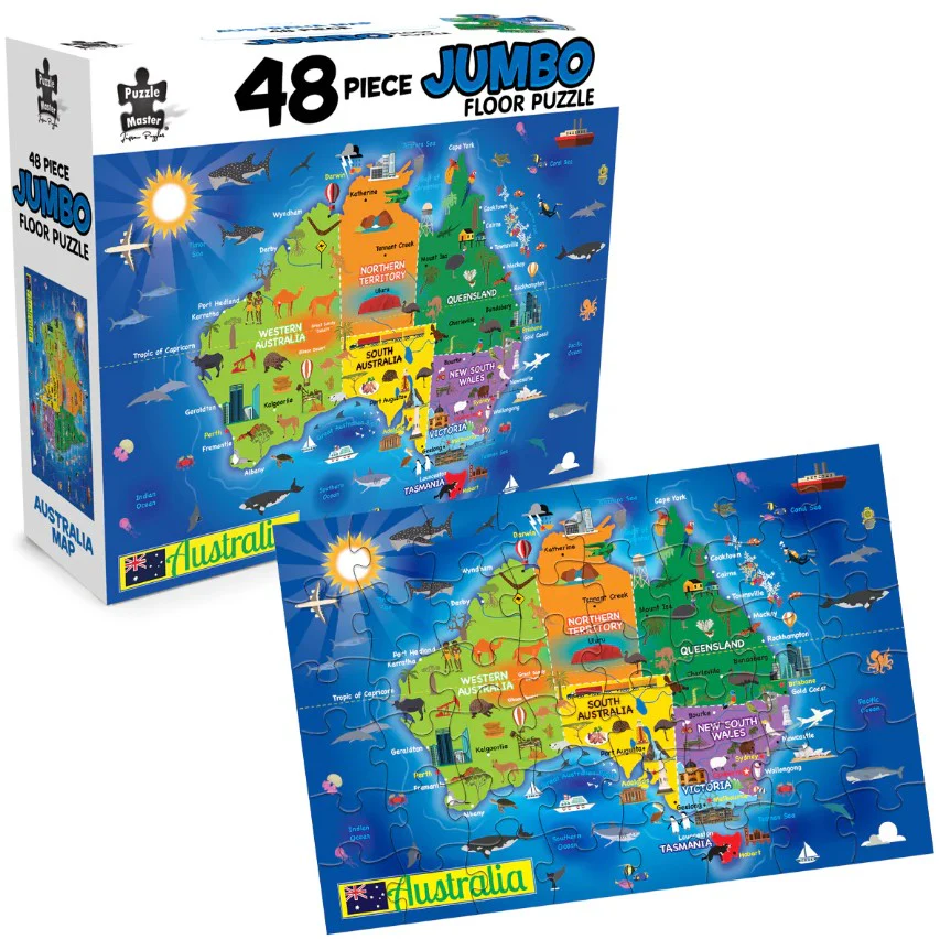 48-Piece Jumbo Floor Jigsaw Puzzle, Aussie Map