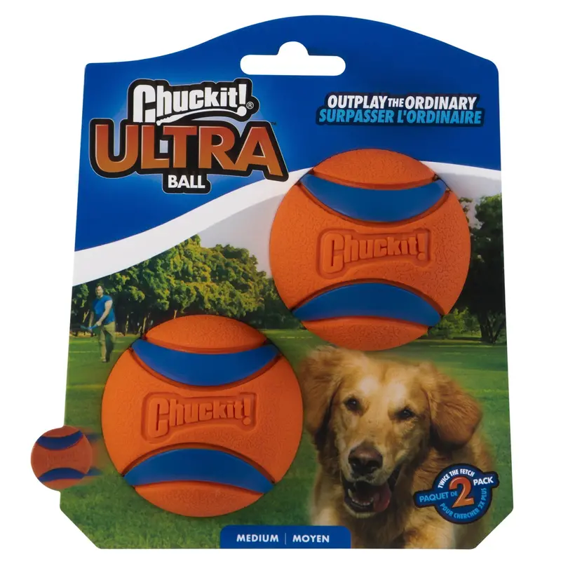 Zabawka dla psa Chuckit! Ultra Ball – trwała, średnia, zestaw 2 szt.