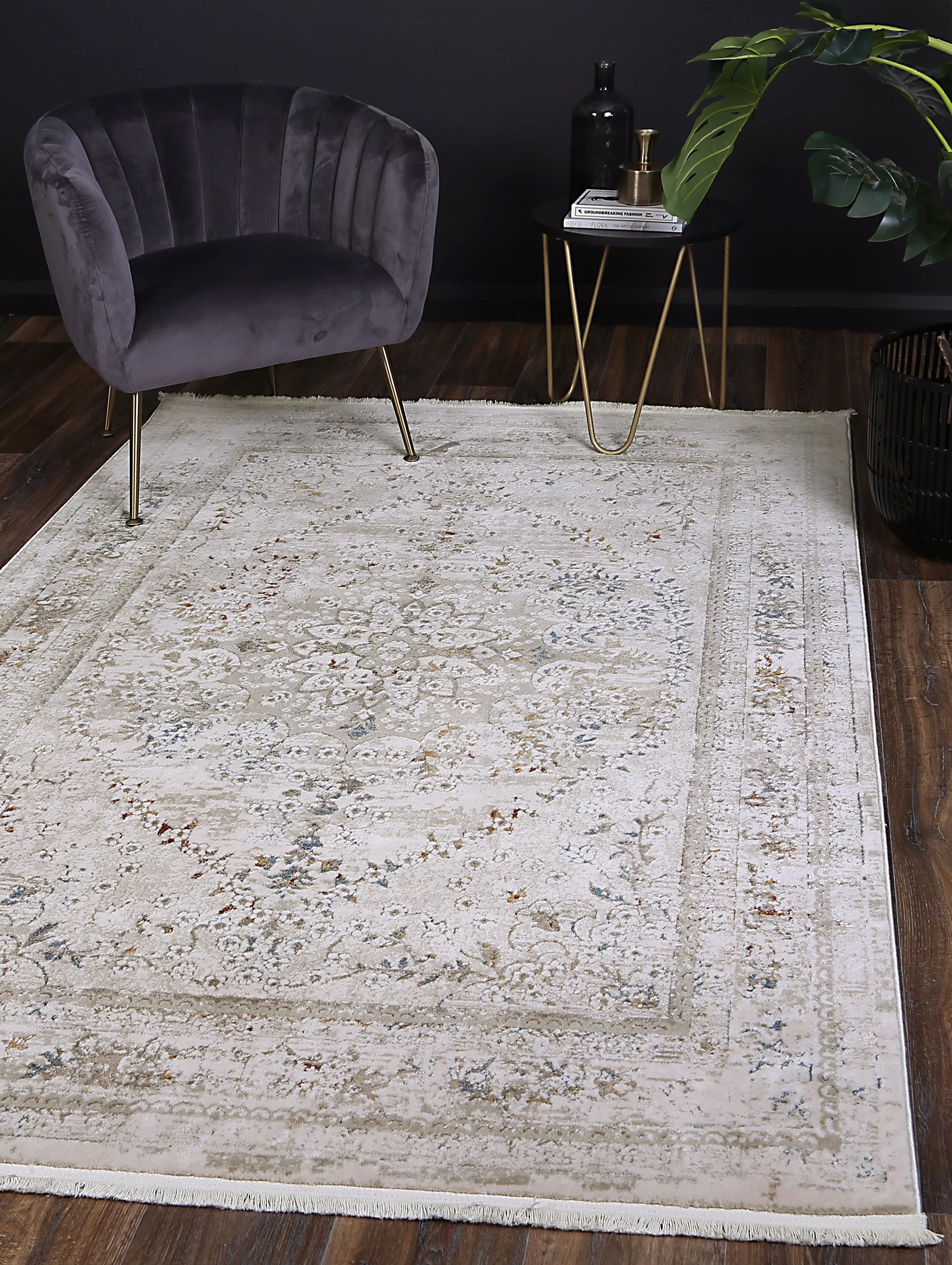 Cordelia Herati Grey Rug