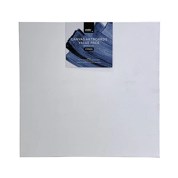 Makr Canvas Artboards Value Pack - 12x12in (30x30cm) - 2pk