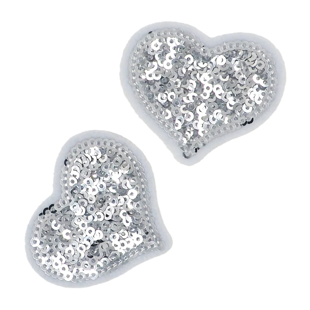 Arbee Crafty Patch, Medium Sequin Hearts- 2pc