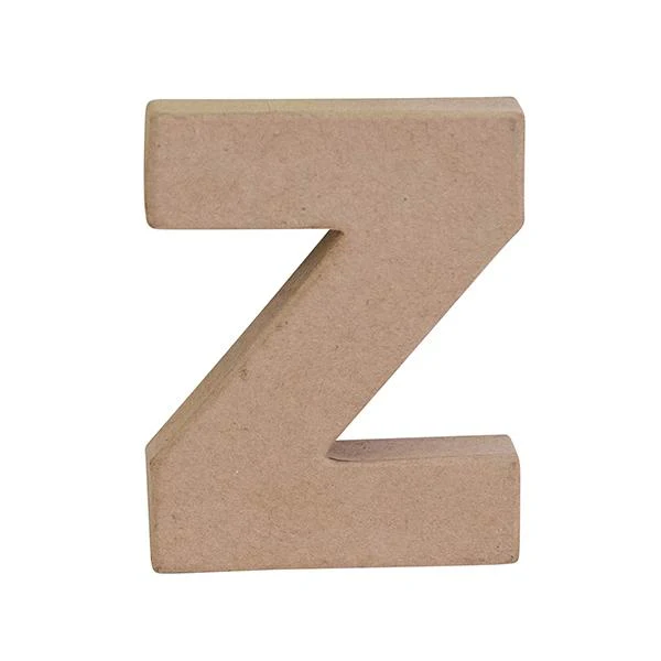 Makr Paper Mache, Small Letter Z- 4 inch