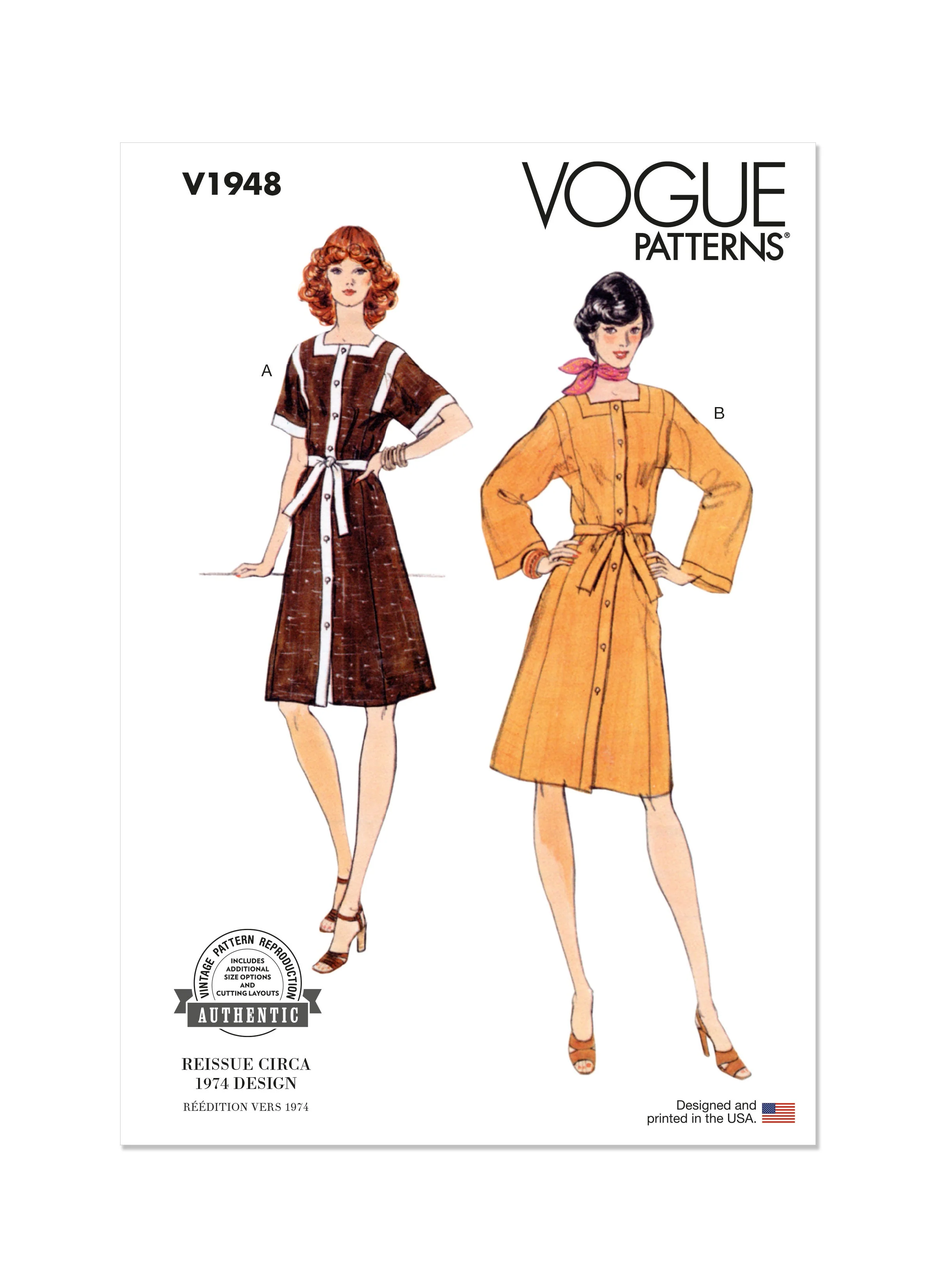 Vogue Pattern V1948 Misses