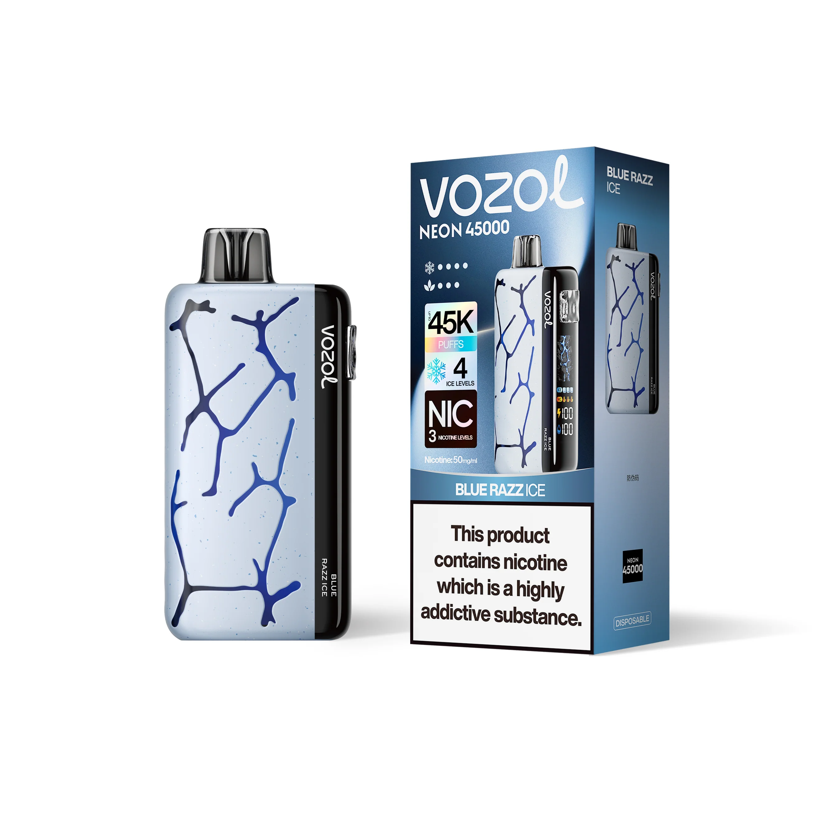 VOZOL NEON 45K wegwerpvape (alle smaken)