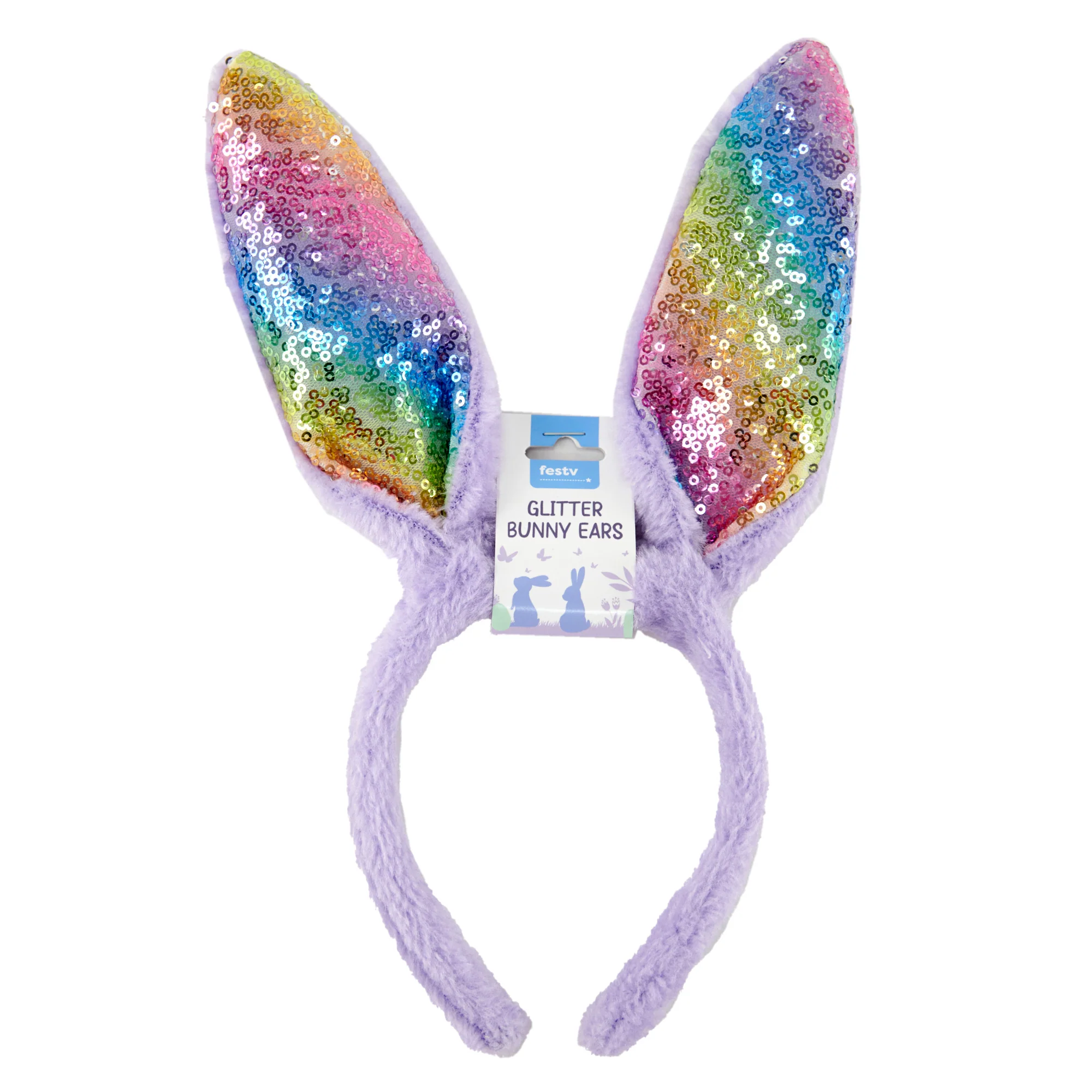 Easter Bunny Ear Headband Rainbow- 22cmx28cm