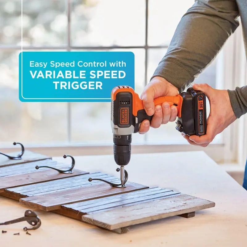 Wiertarko-wkrętarka akumulatorowa BLACK+DECKER 20 V litowo-jonowa 3/8