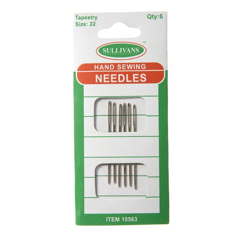 Hand Sewing Needles, Tapestry Size 22- 6pk