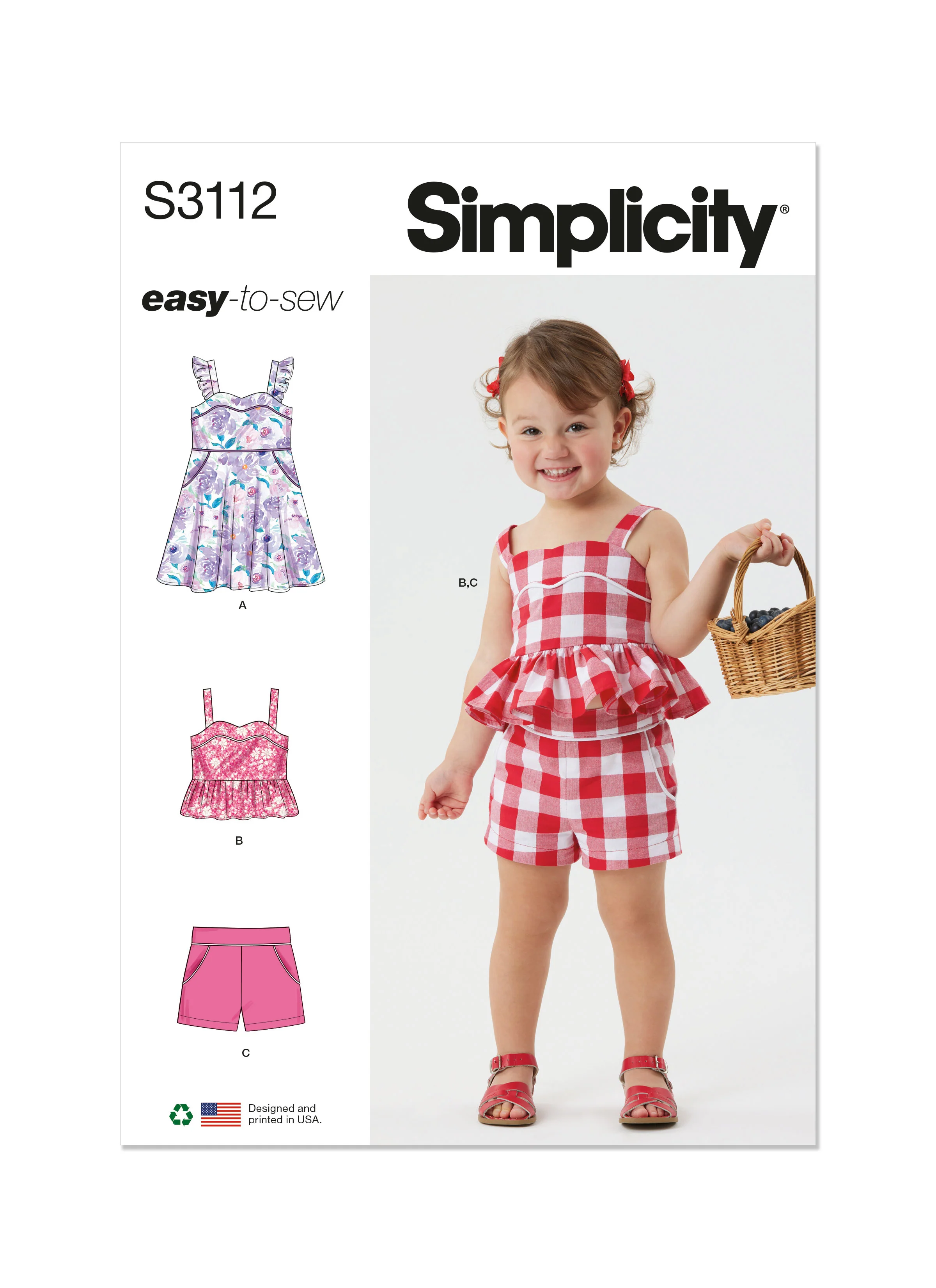 Simplicity Pattern S3112 Toddlers