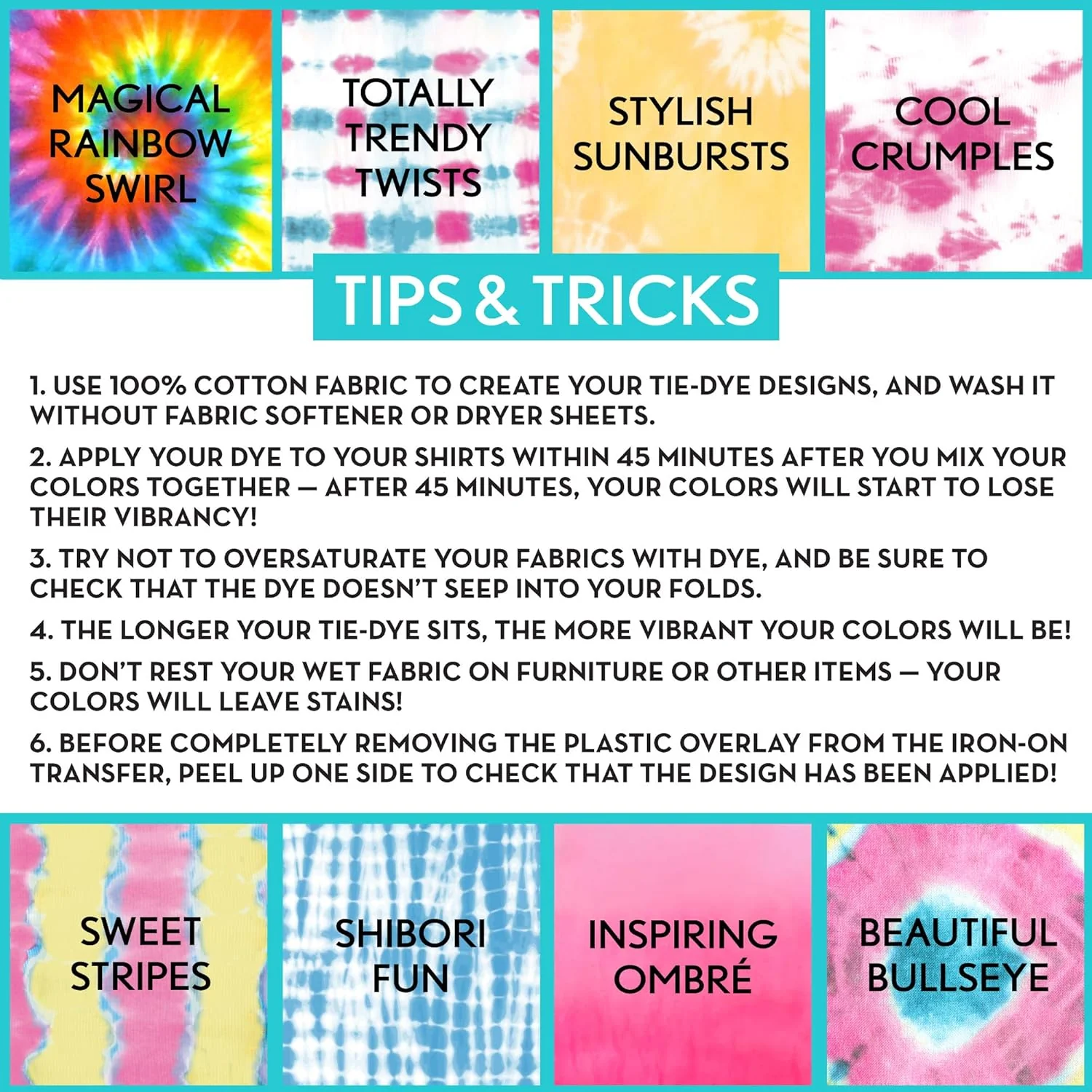 Just My Style Tie Dye Party Pack 18 Bottles