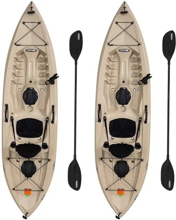 Lifetime Tamarack Angler 100 Dwuosobowy kajak wędkarski – stabilny 3-metrowy kajak rekreacyjny z wiosłami w zestawie