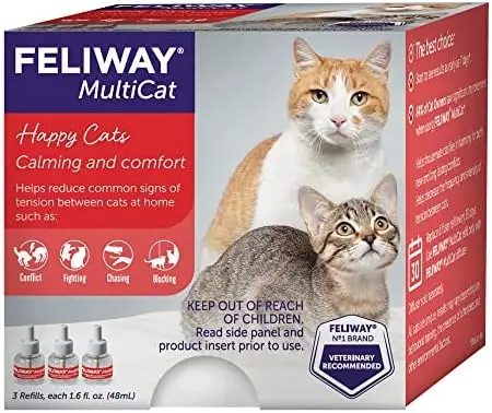 Felivay MultiCat 30-dniowy wkład uzupełniający z uspokajającymi feromonami – opakowanie 3 szt.