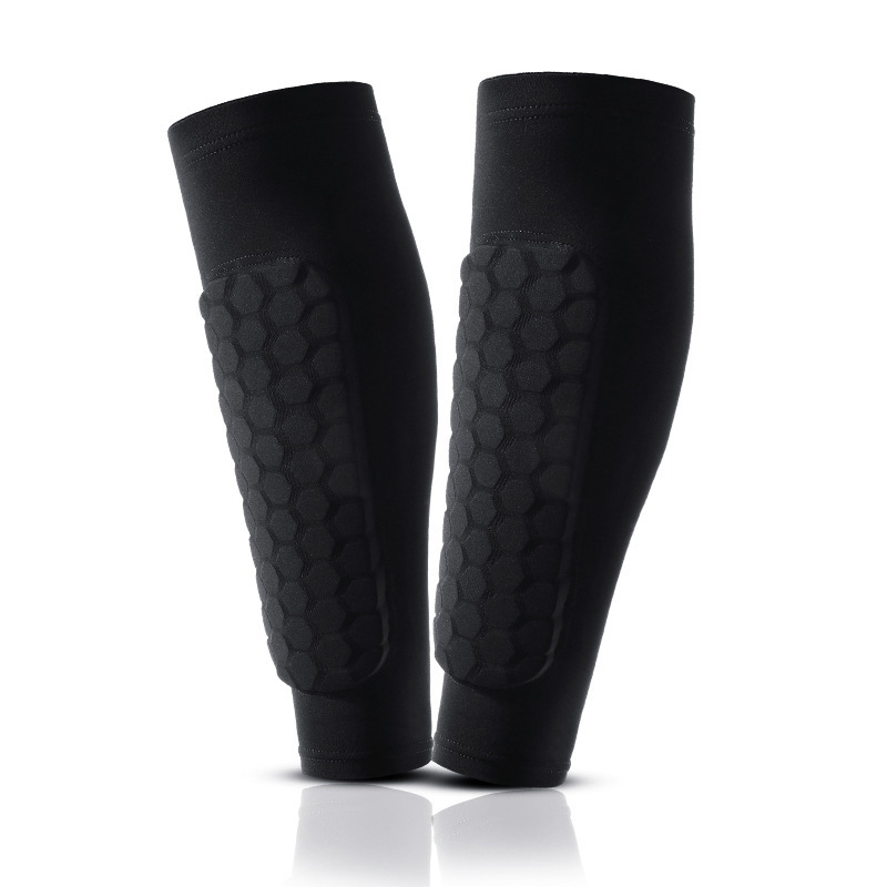 Honeycomb Compression Leg Sleeves Protective Impact Resistant Shin Protector Anti-Fall Padded Calf Sleeves Honeycomb Shin Guards