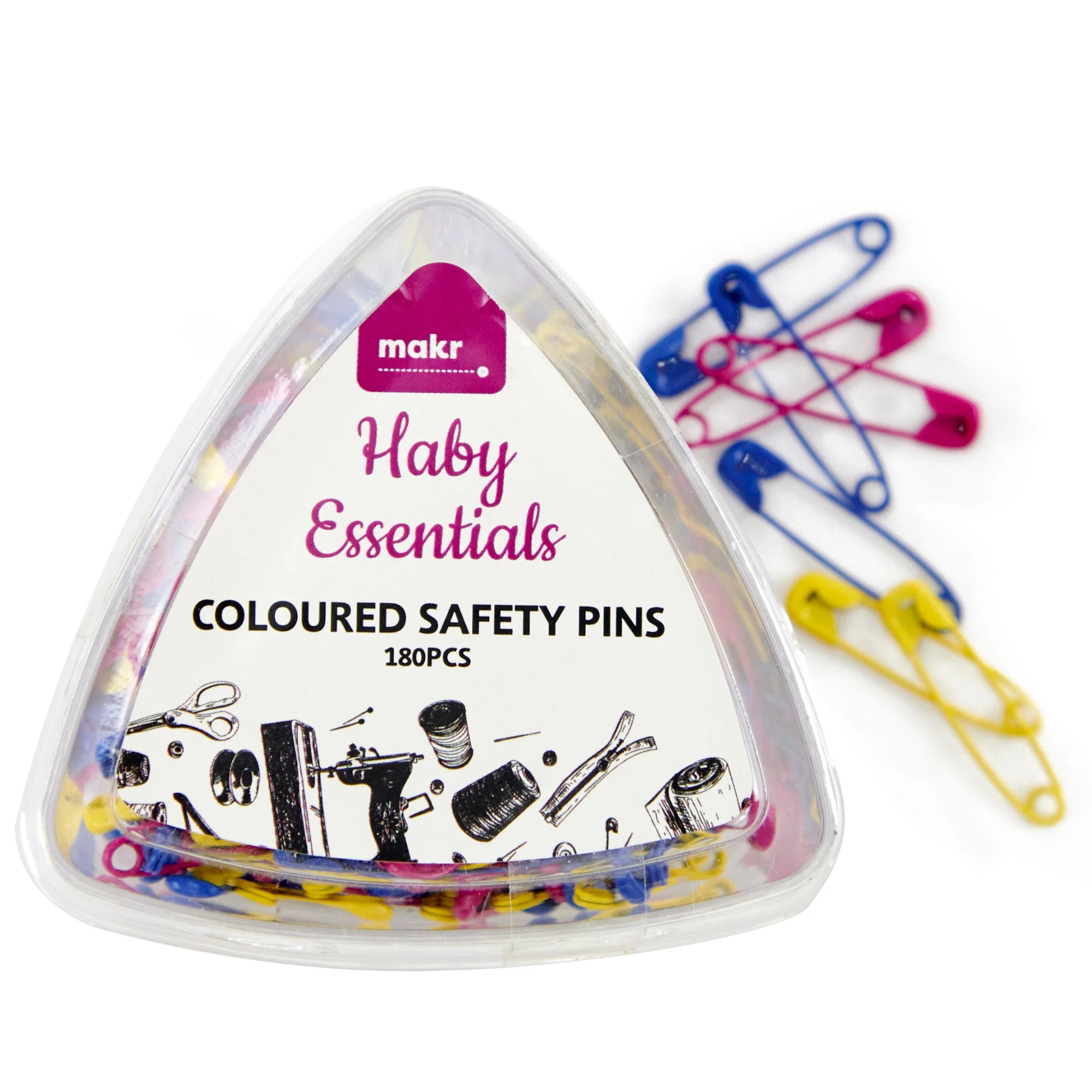 Makr Safety Pins Coloured Pack
