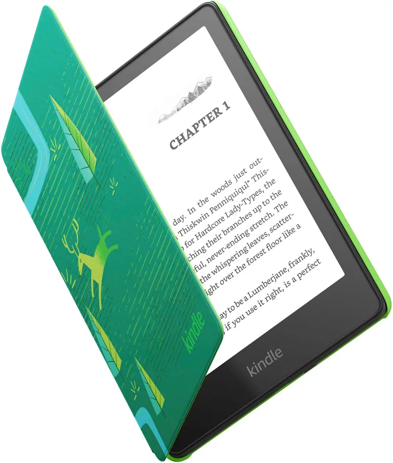 Kindle Paperwhite Kids – 6,8-calowy czytnik e-booków z ekranem antyodblaskowym, 16 GB pamięci masowej i etui przyjaznym dla dzieci