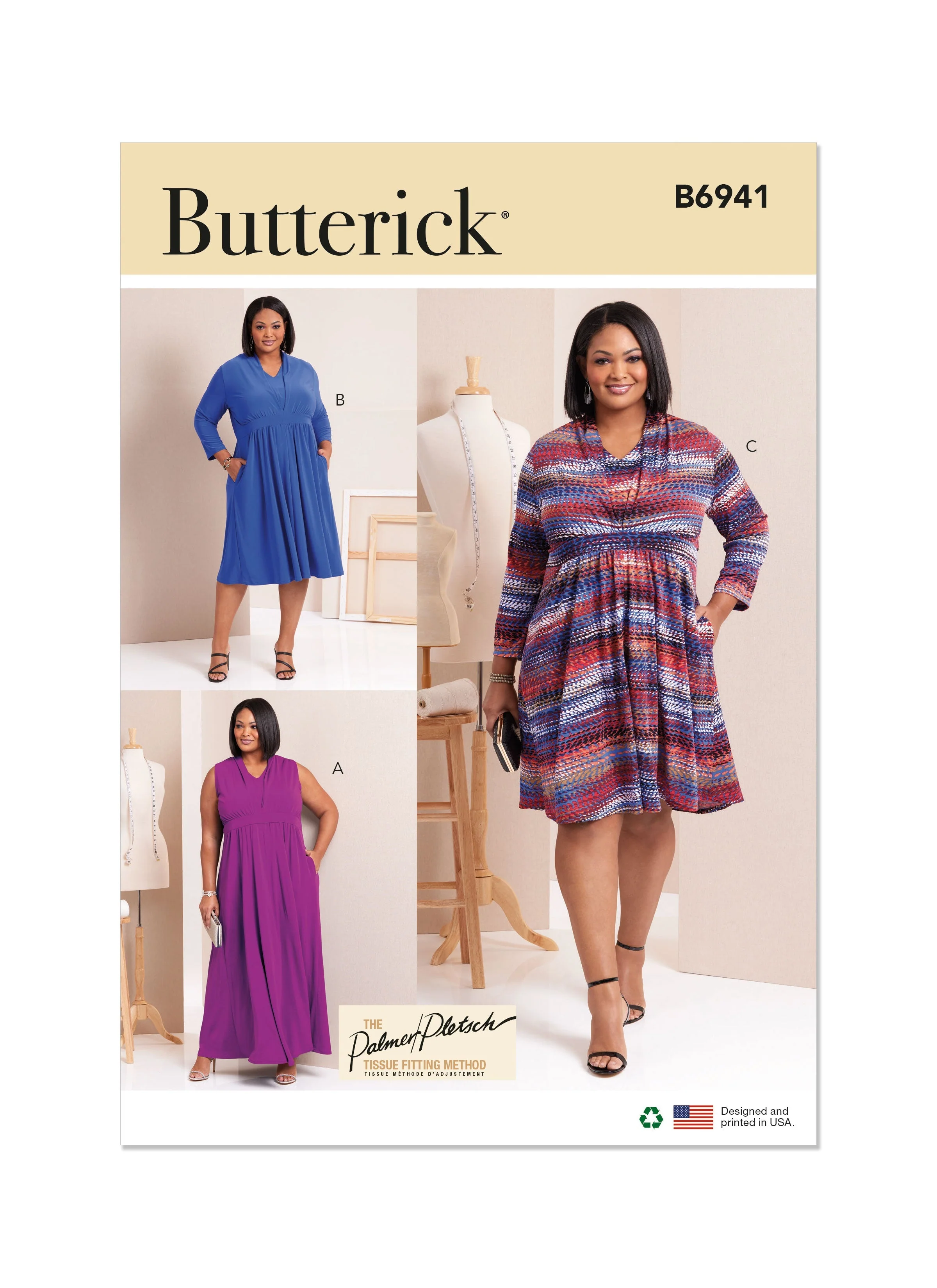 Butterick Pattern B6941 Plus Size Dress
