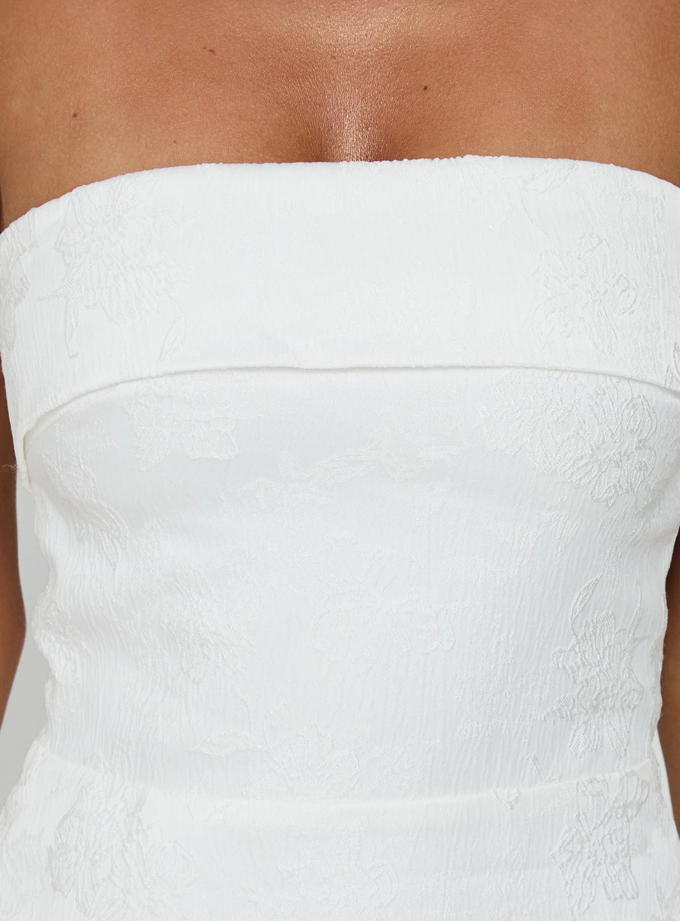 Dakhoda Strapless Mini Dress White