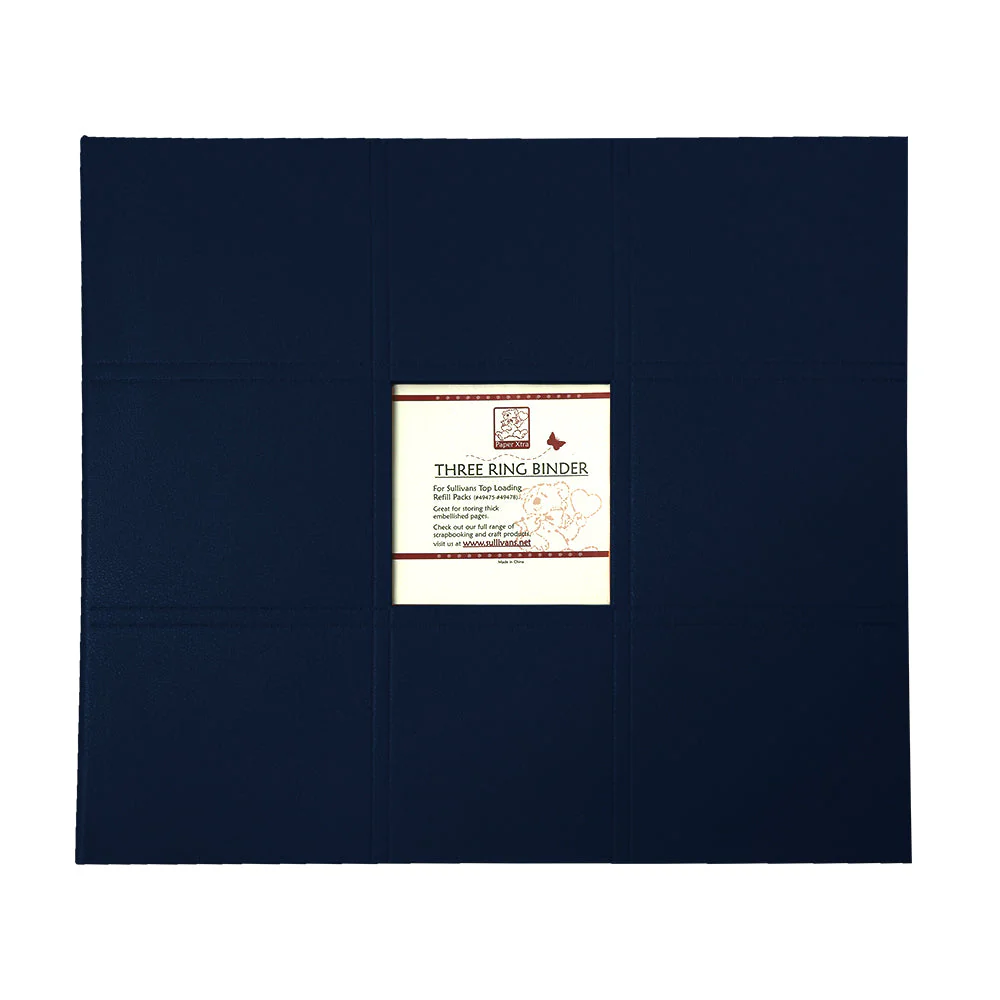 Paperxtra 3D Ring Scrapbook Binder, Navy- 12x12in