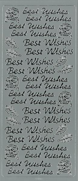 Arbee Sticker, Best Wishes- Silver