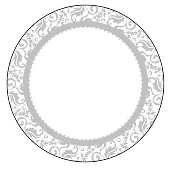 Sullivans Sticker Label, Silver Round- 8cm