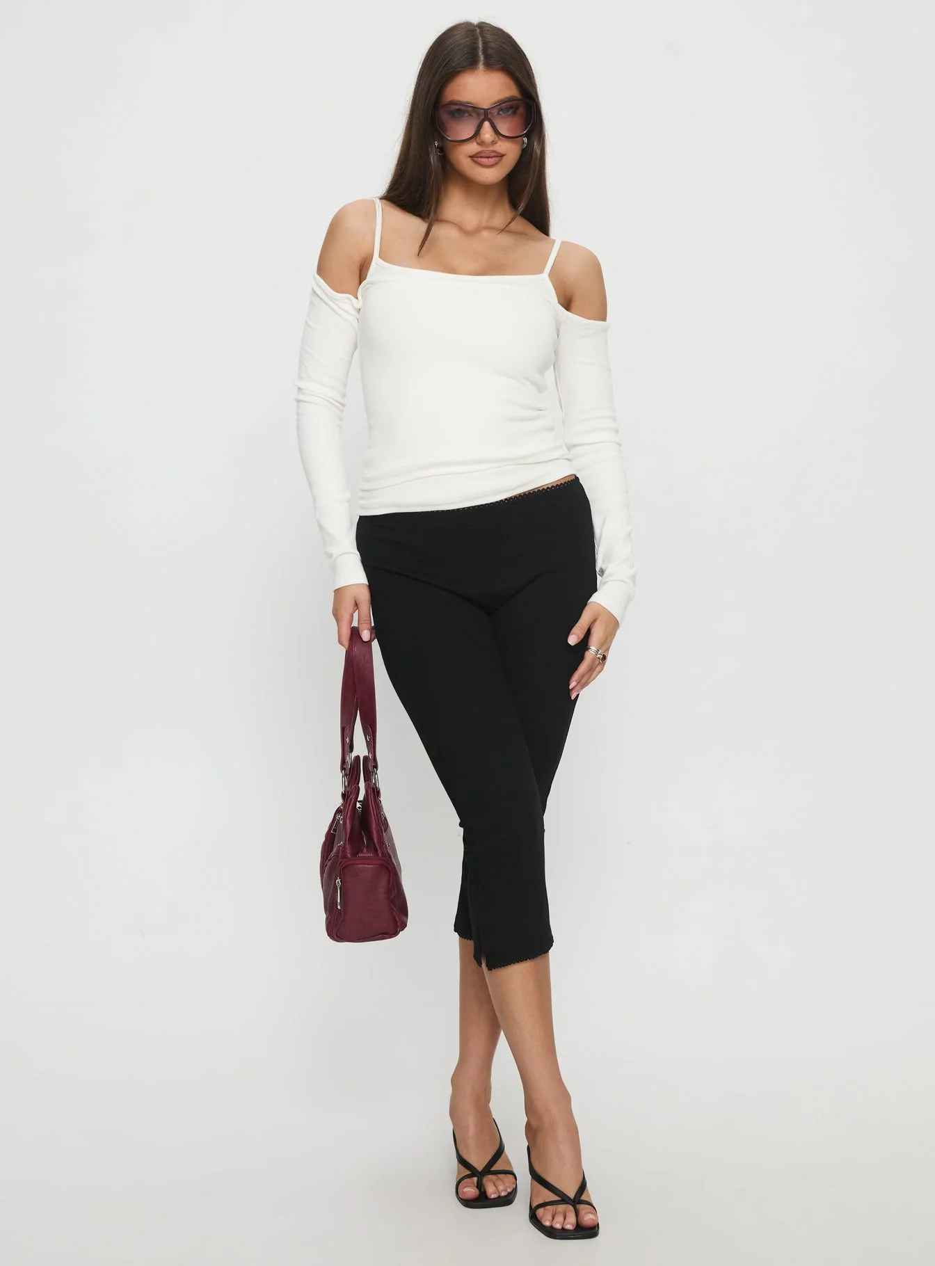 Baseline Rib Capri Pants Black Tall
