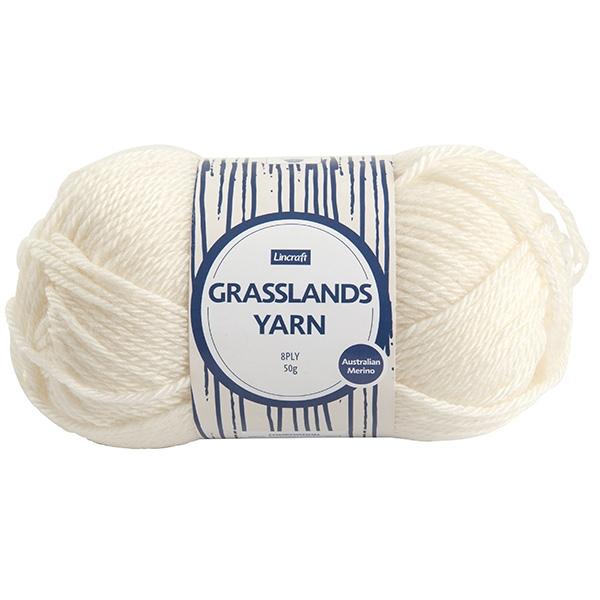 Lincraft Grasslands Crochet & Knitting Yarn 8ply, 50g Merino Wool Yarn