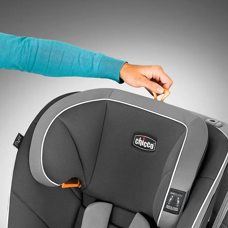 Fotelik samochodowy Chicco MyFit All-in-One – przejście z fotelika samochodowego z pasami bezpieczeństwa na fotelik podwyższający dla dzieci w wieku od 2 do 10 lat (11,3–45,4 kg)