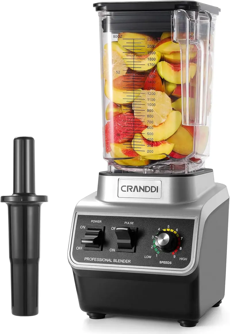 Profesjonalny blender CRANDDI 1500 W z dzbankiem o pojemności 2,3 litra niezawierającym BPA