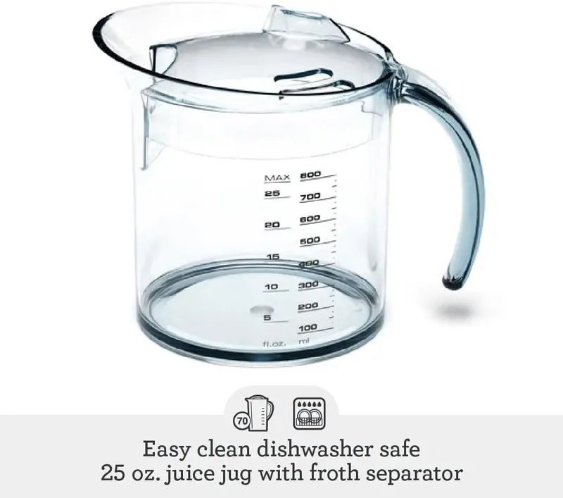 Wyciskarka do soku Breville BJE200XL Compact o pojemności 740 ml i konstrukcji ze stali nierdzewnej
