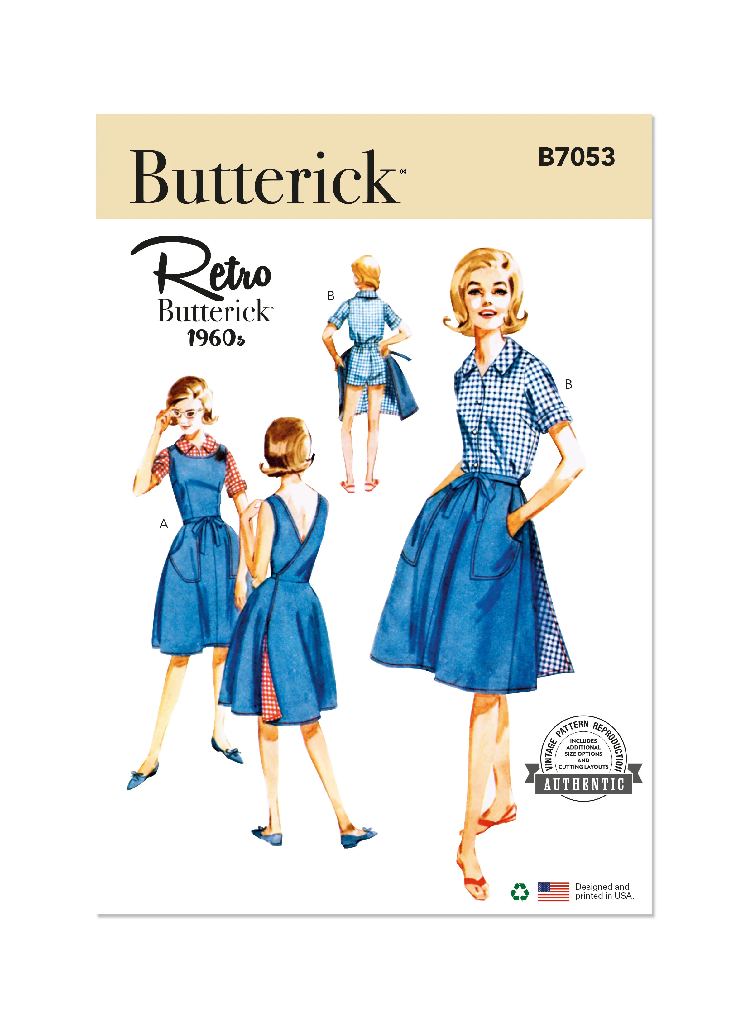Butterick Pattern B7053 1960s Misses