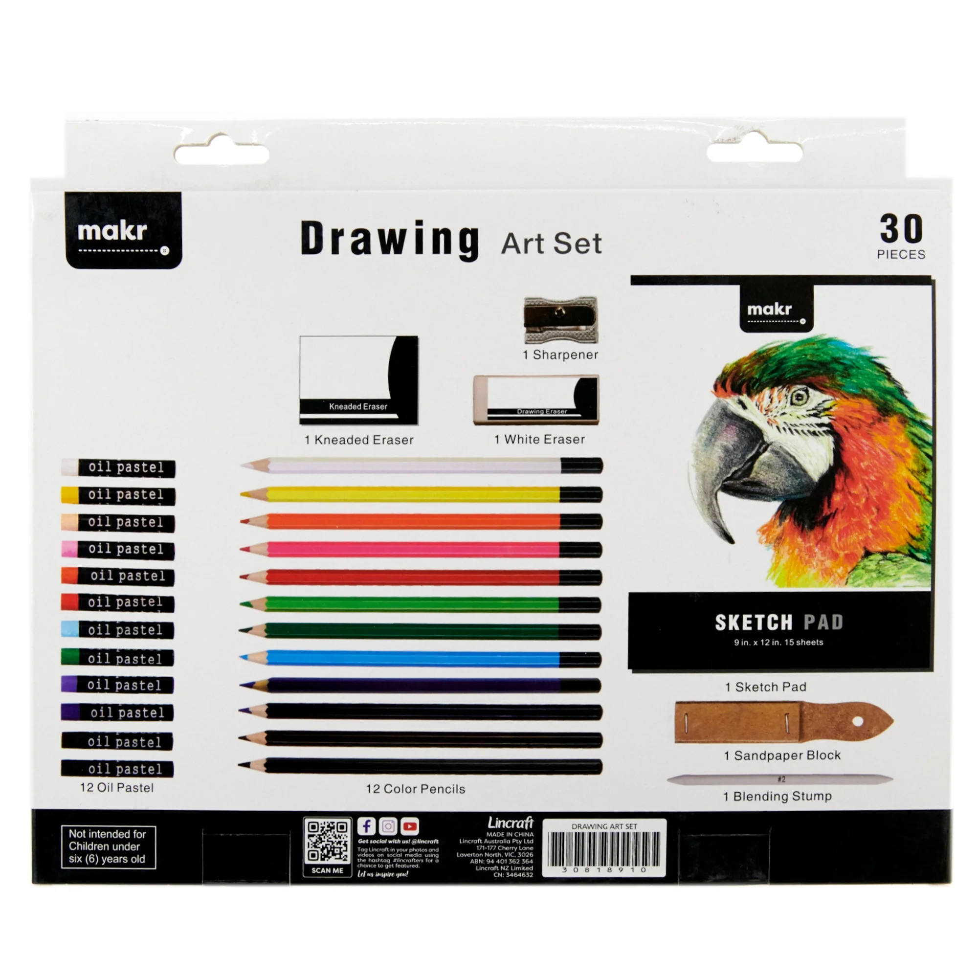 Makr Drawing Art Set, 30pce