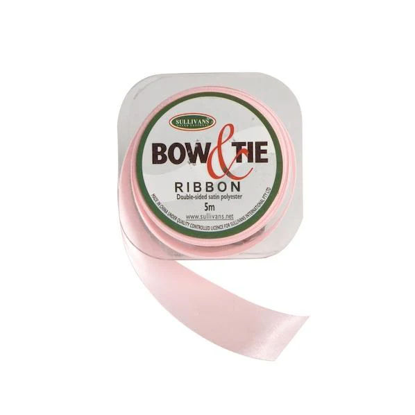 Satin Ribbon, White- 24mm x 5m