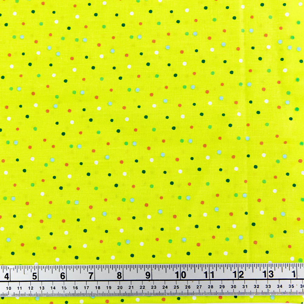 Print Craft & Quilting Fabric, Multi Dots- Width 110cm