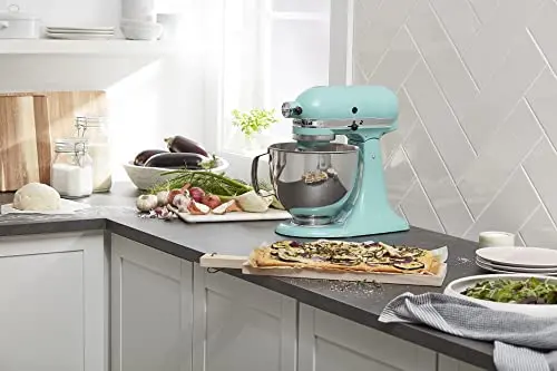 Mikser stojący KitchenAid Artisan o pojemności 5 litrów z funkcją pochylania – mikser ze stali nierdzewnej z zabezpieczeniem przed rozlaniem i 10 ustawieniami prędkości