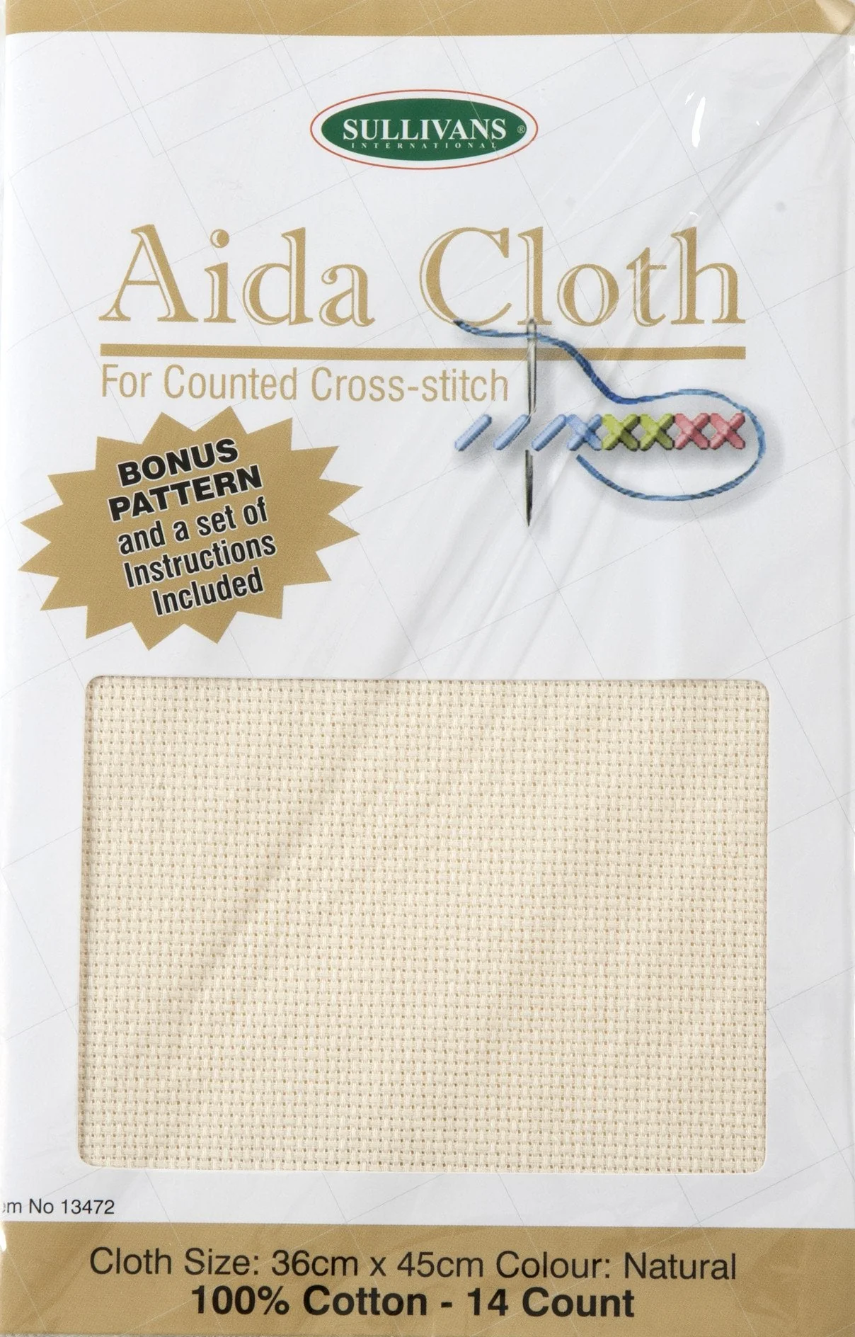 Aida Cloth 14 Count, Natural - 36 cm x 45 cm