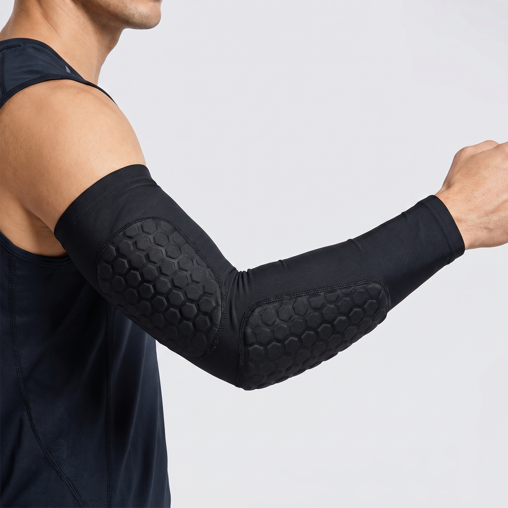 Honeycomb EVA Elbow Pad Compression Arm Sleeve