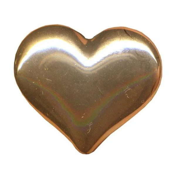 Sullivans Plastic Button, Gold Heart- 18 mm