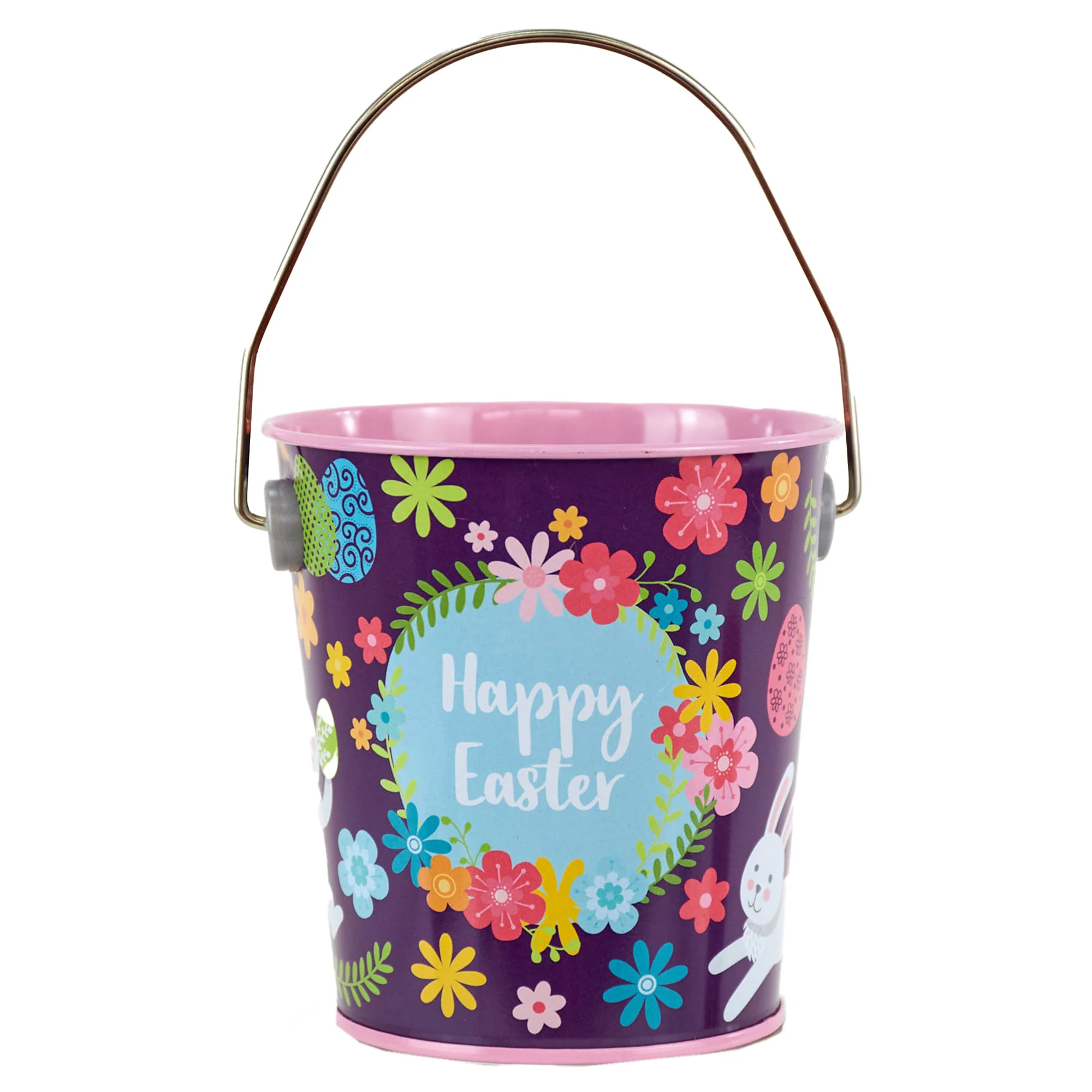 Metal Easter Bucket 'B' SML 4 (Assorted) 10x10.3cm