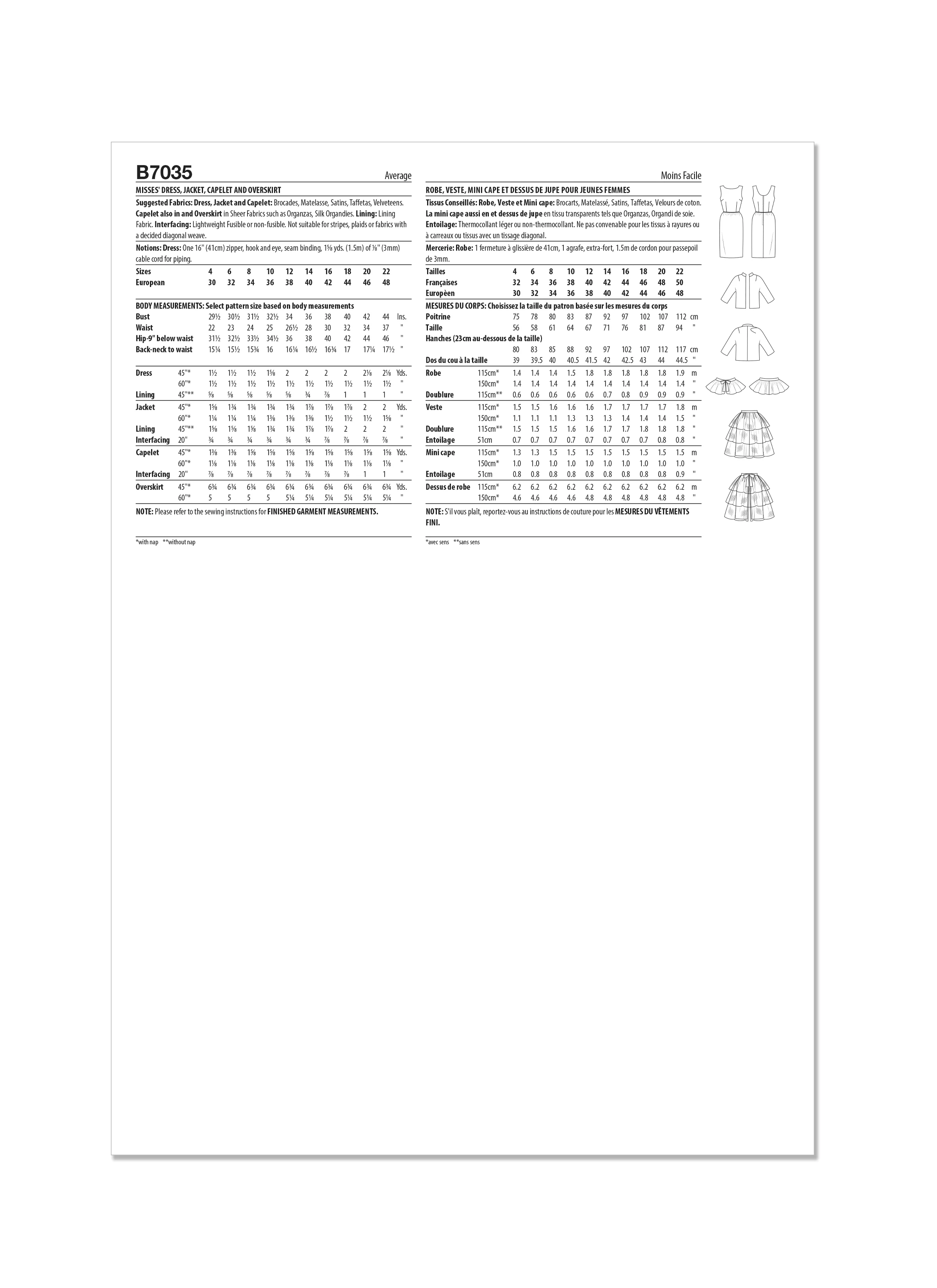 Butterick Pattern B7035 Misses' Dress