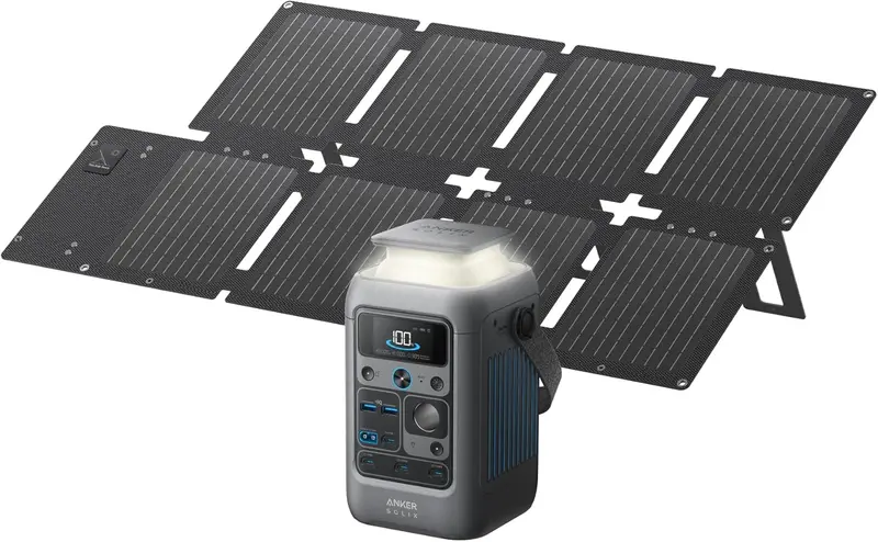 Akumulator zewnętrzny przenośny SOLIX C300 — stacja LiFePO4 288 Wh, generator słoneczny 300 W, wyjście prądu stałego 90 000 mAh (ładowarka ścienna nie jest dołączona)