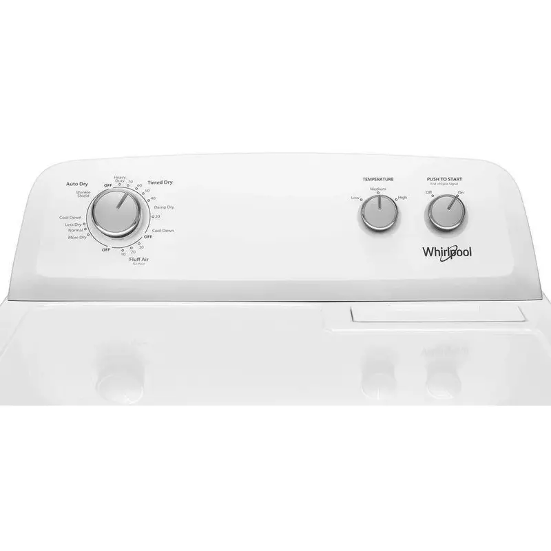 Suszarka elektryczna Whirlpool o pojemności 7,0 stóp sześciennych, biała – technologia AutoDry + opcja Wrinkle Shield