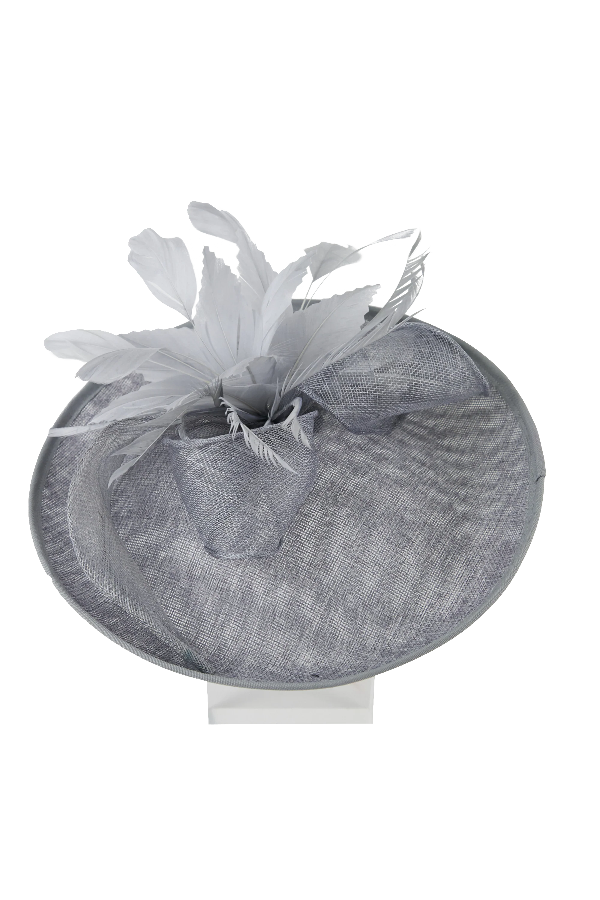 Lincraft Sinamay Fascinator With Headband and Clip- Grey