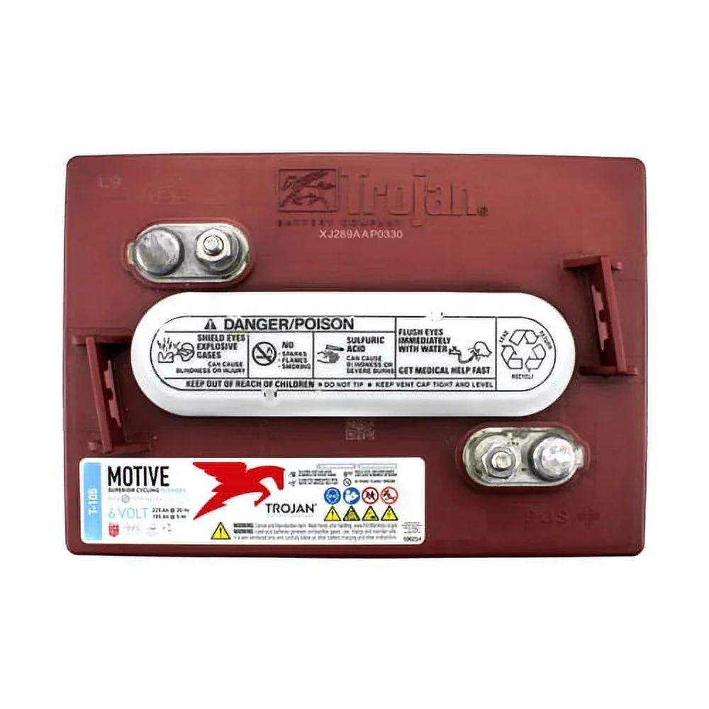 Trojan T - 105 - 6V 225ah Deep Cycle Golf Cart Batteries (Pack of 4)