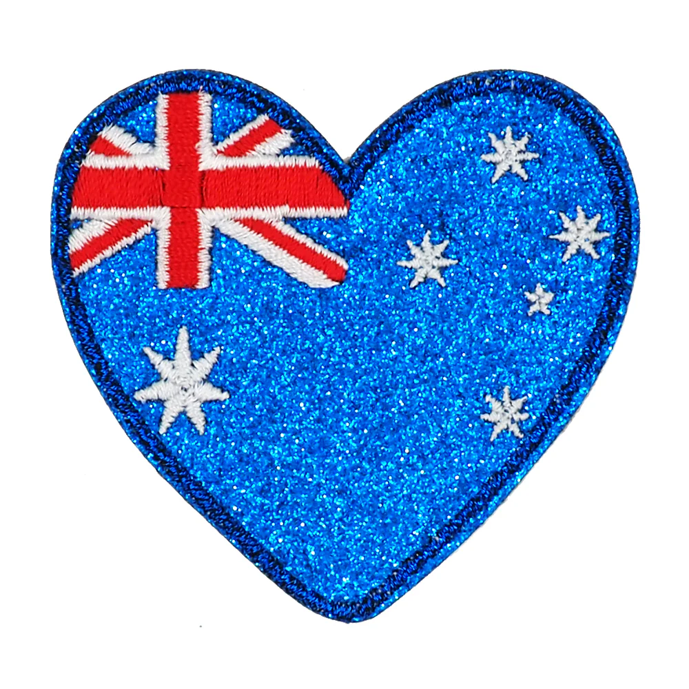 Arbee Crafty Patch, Australia Heart Glitter Flag- 1pc