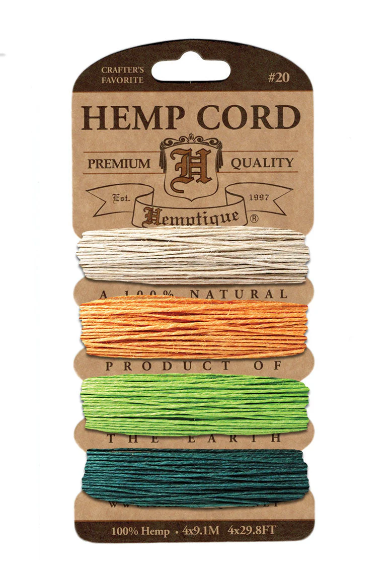 Hemptique Card Cord Set #20, Dream Fields