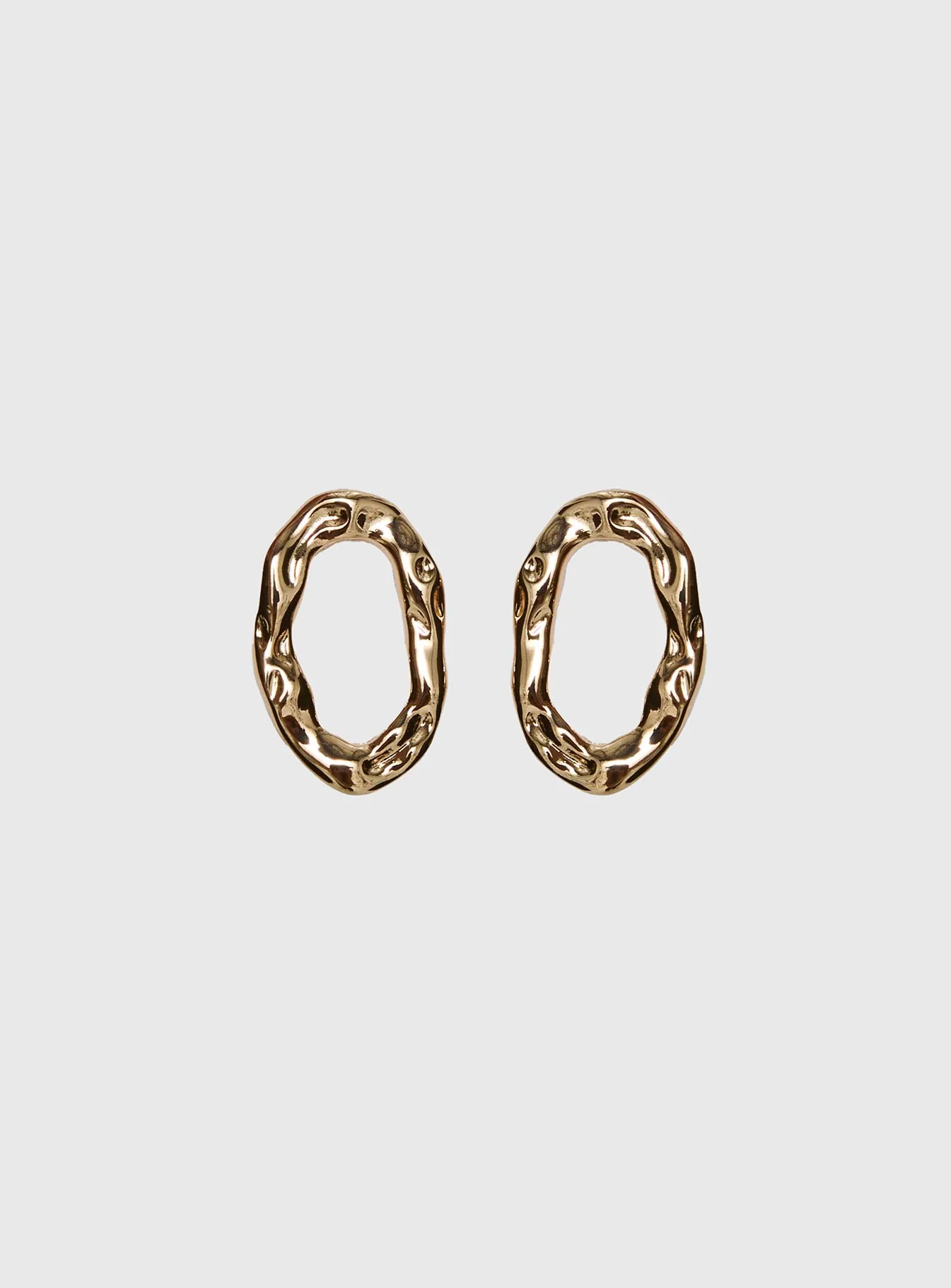 Rumie Oval Earrings Gold